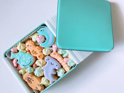 Candy缶 スクエア ジュエリーブルー | バレンタインのギフト箱 | お