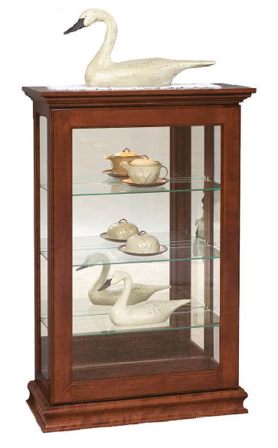 Amelia Cherry Glass Curio Cabinet - Countryside Amish Furniture