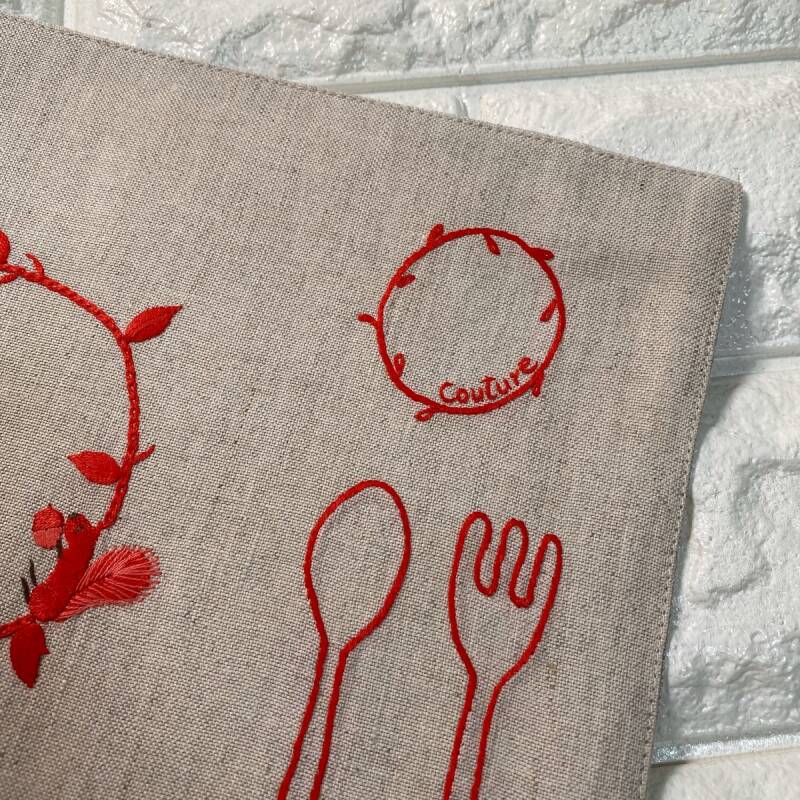 手刺繍ティーマット