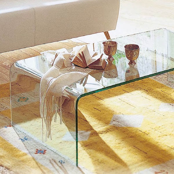 曲げガラス・オーダーテーブル 家具