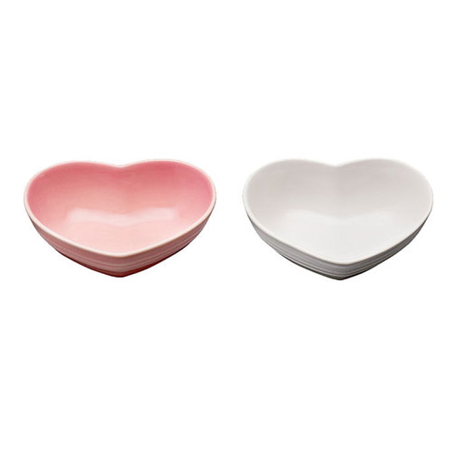 LE CREUSET (ル・クルーゼ) ハート・ディッシュ(S)(2枚入り) (ローズ