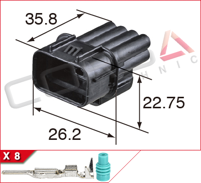 6181-6850 - Sumitomo | HX060-8P - Corsa Technic | 8-Way Kit
