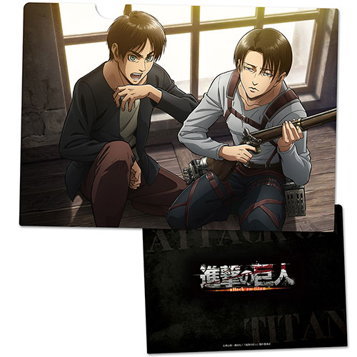進撃の巨人 クリアファイルG[エレン＆リヴァイ] [進撃の巨人] | 公式