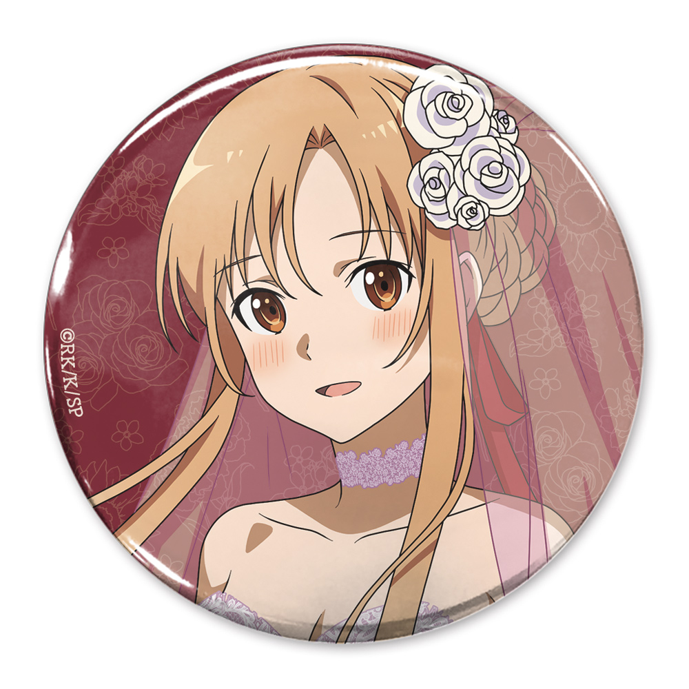 描き下ろし アスナ 65mm缶バッジ ウェディングドレスVer. [ソード