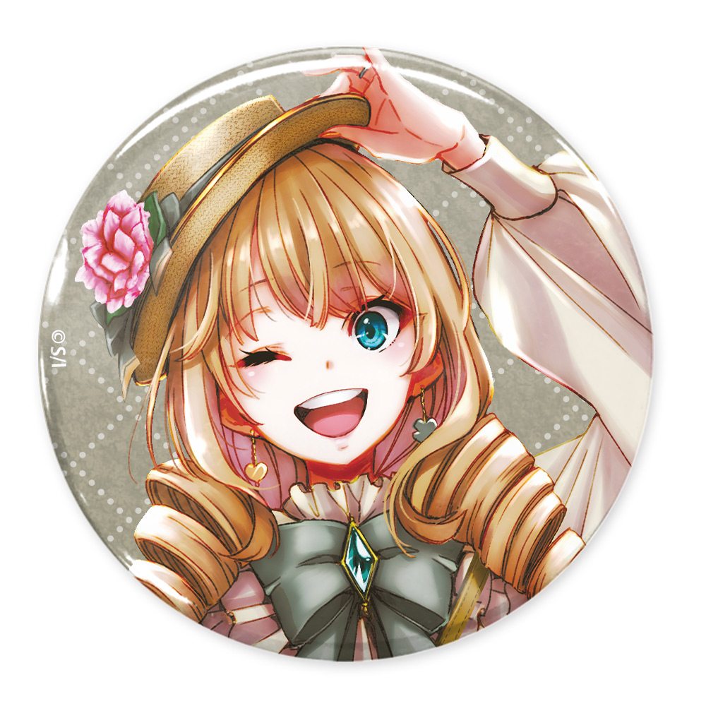 描き下ろし トツキ・シーナ 65mm缶バッジ アフタヌーンティーVer
