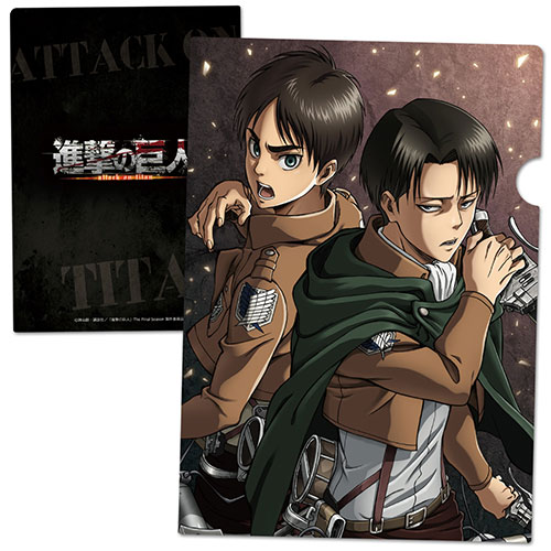 進撃の巨人 クリアファイルQ[エレン＆リヴァイ] [進撃の巨人] | 公式