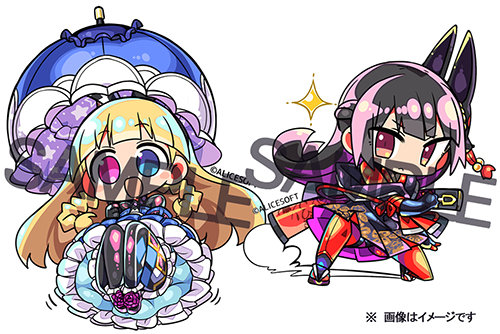 ALICESOFT ドーナドーナ連結アクリルチャーム×2（ALyCE / 菊千代 ver