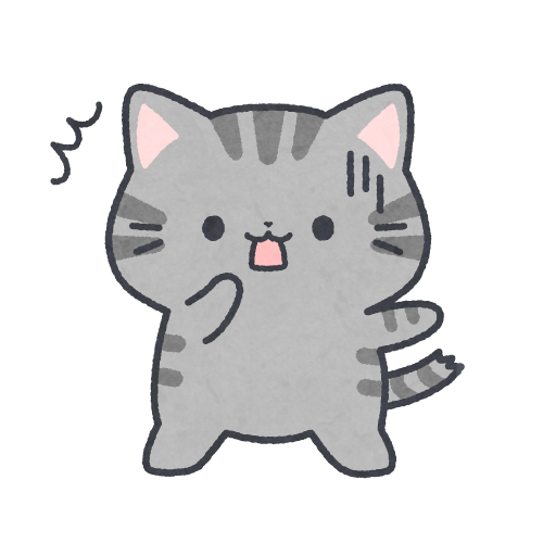 驚きの表情をする猫のイラスト | ネコスト