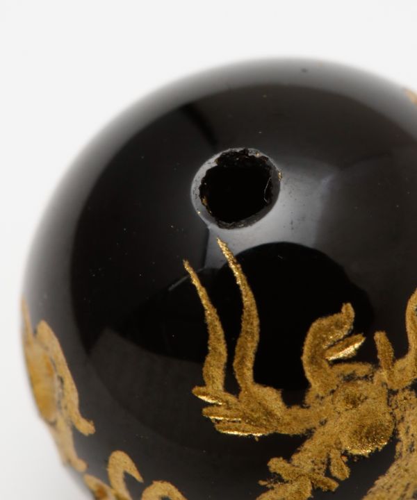 四神ブラックオニキス1粒 14mm(BLACK ONYX): 『岩座(いわくら