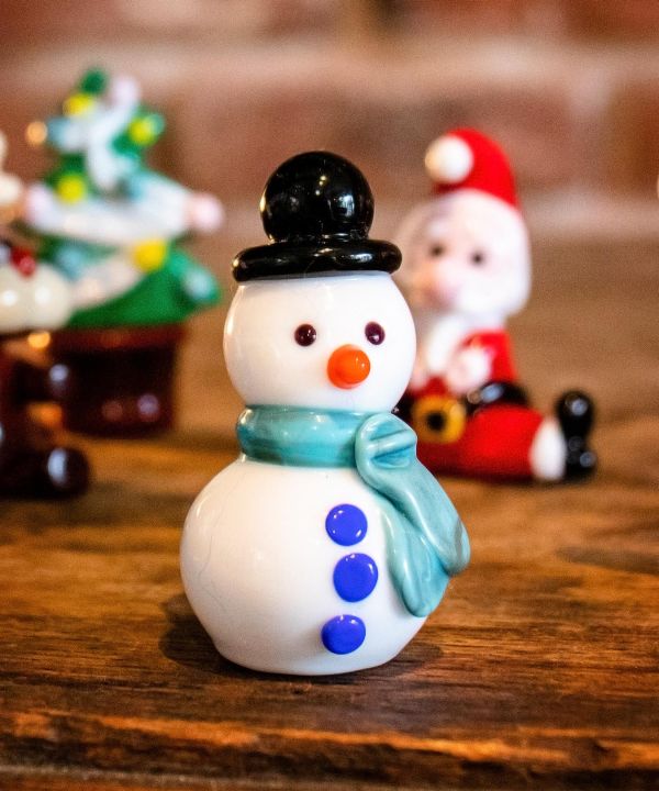ベネチアンガラス】クリスマスオーナメント(SNOWMAN): 『欧州航路』