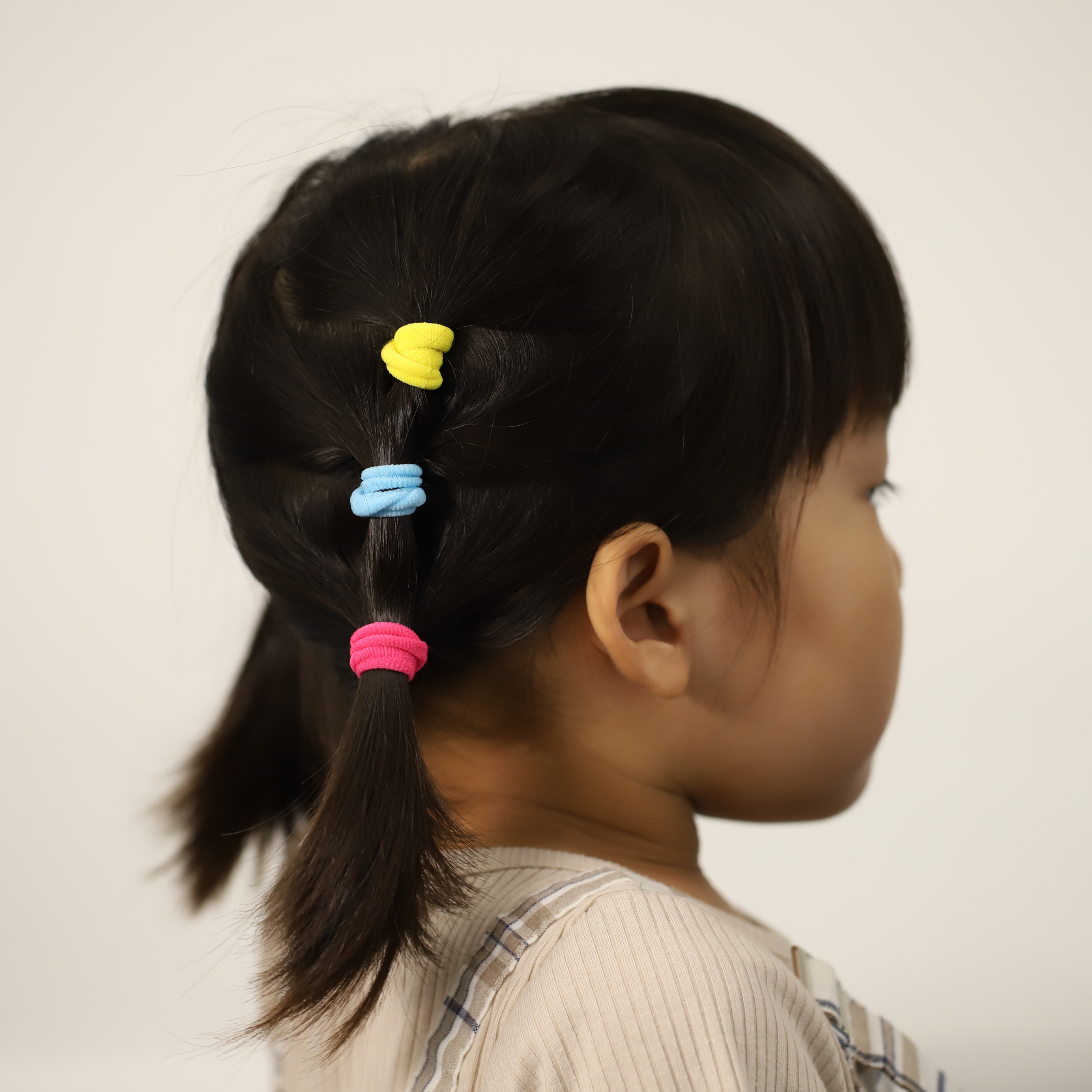 ヘアアクセサリー :: (カラフル)パイルリングゴム 30P - ピアス