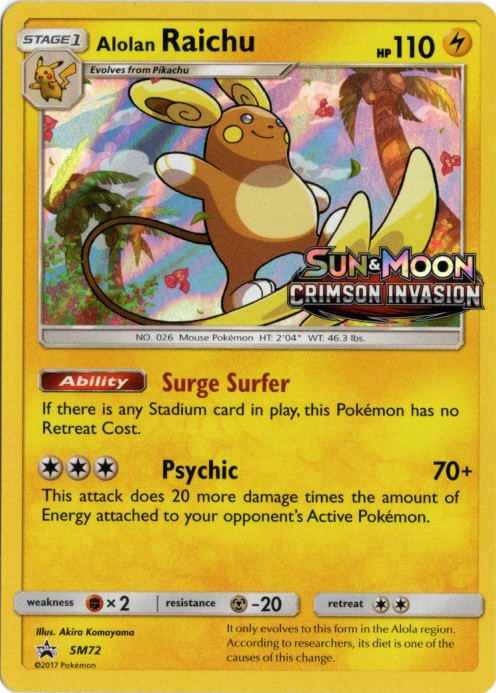 アローラライチュウ 海外版 英語版 プレリリース プロモ Alolan Raichu