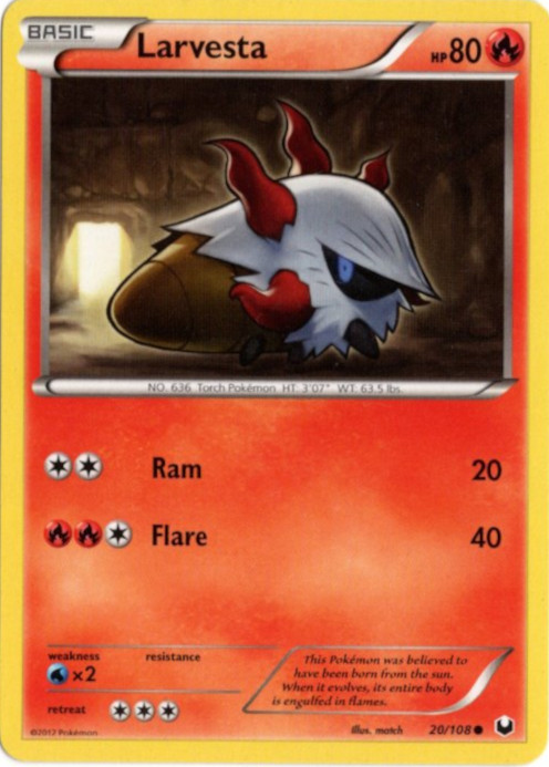 メラルバ 海外版 英語版 Larvesta - 20/108 -【Card Chicken】