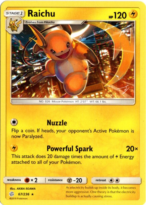 ライチュウ 海外版 英語版 Raichu - 67/236 -【Card Chicken】