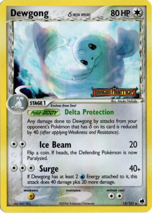 ジュゴン デルタ種 海外版 英語版 リバホロ Dewgong - 15/101 -【Card