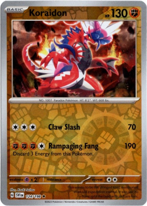 コライドン 海外版 英語版 リバホロ Koraidon - 124/198 -【Card Chicken】