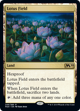 EX+](プレリリースFOIL)睡蓮の原野/Lotus Field《英語》【M20】
