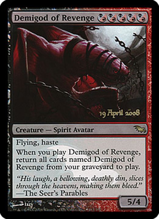 EX+]復讐の亜神/Demigod of Revenge《英語》【Prerelease Cards(SHM)】