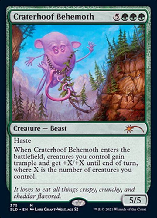 EX+](FOIL)(375)孔蹄のビヒモス/Craterhoof Behemoth《英語》【SLD】