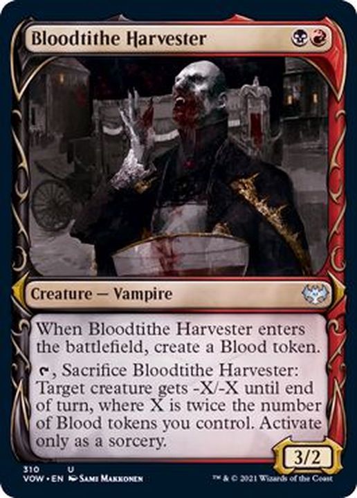 FOIL)(ショーケース枠)税血の収穫者/Bloodtithe Harvester《英語》【VOW】