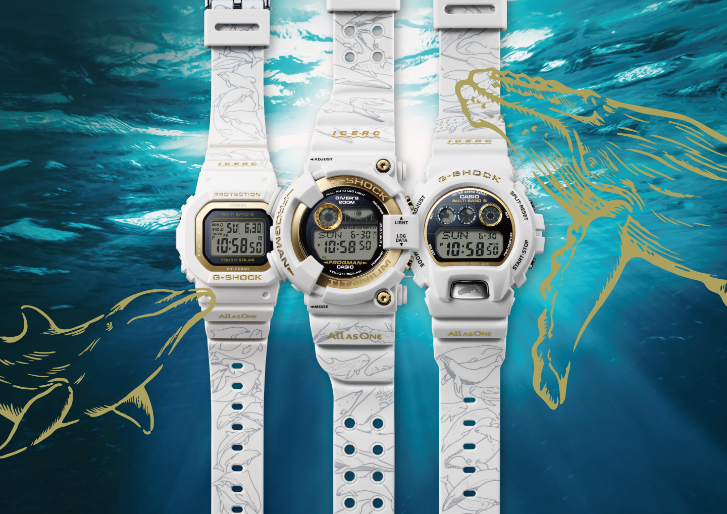 30頭のイルカやクジラをデザインした“G-SHOCK” | CASIO