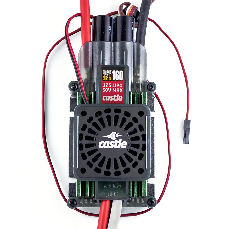 Phoenix Edge HVF 160 Amp ESC, 12S / 50.4V, No BEC w / Cooling Fan