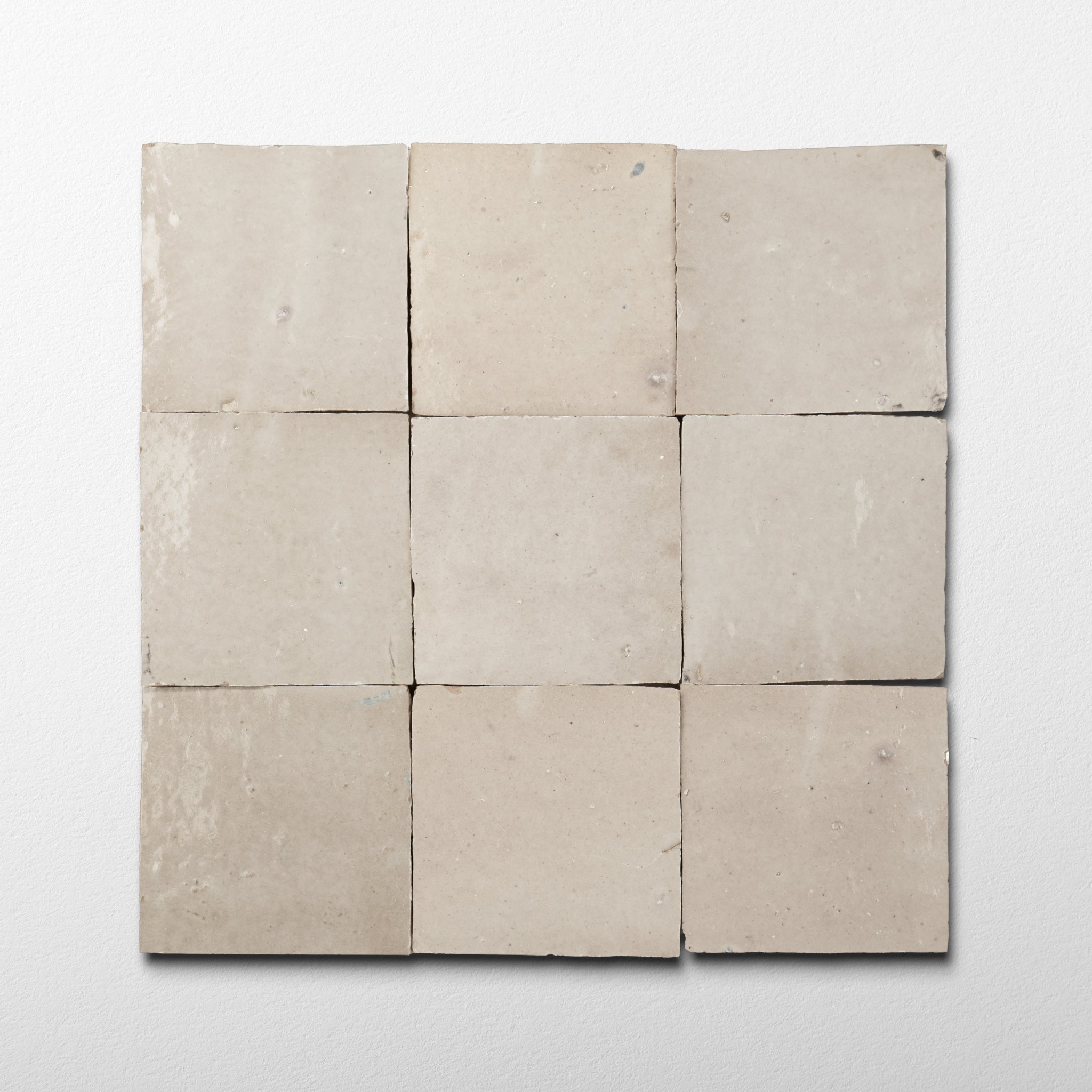 Handmade Moroccan Zellige 4x4 Ecru White Terracotta Tile | Cemento
