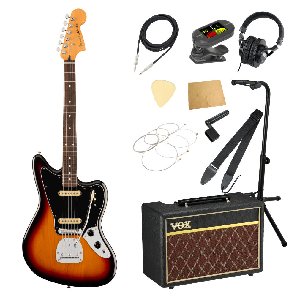 Fender フェンダー Player II Jaguar RW 3TS エレキギター VOXアンプ