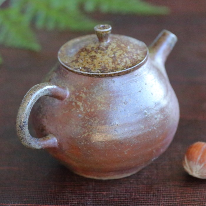 竹花正弘 南蛮茶銚 唐津焼ティーポット 中国茶用急須 上煎茶玉露茶用の