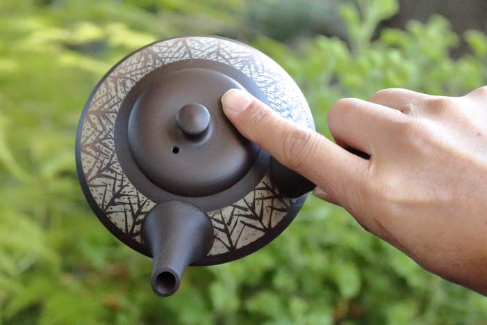 稲葉秋峰 算玉型急須 満容量320ml 物故作家 共箱 常滑焼煎茶茶器