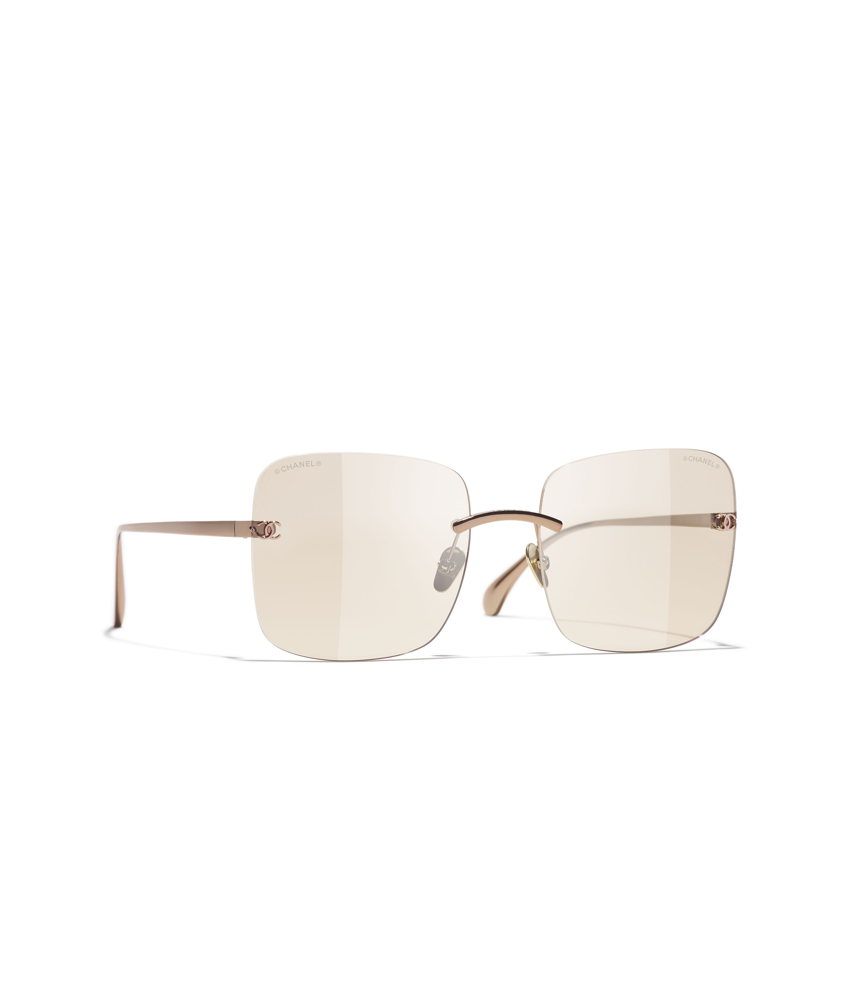 CHANEL Eyewear: スクエア シェイプ ブルーライトカット グラス