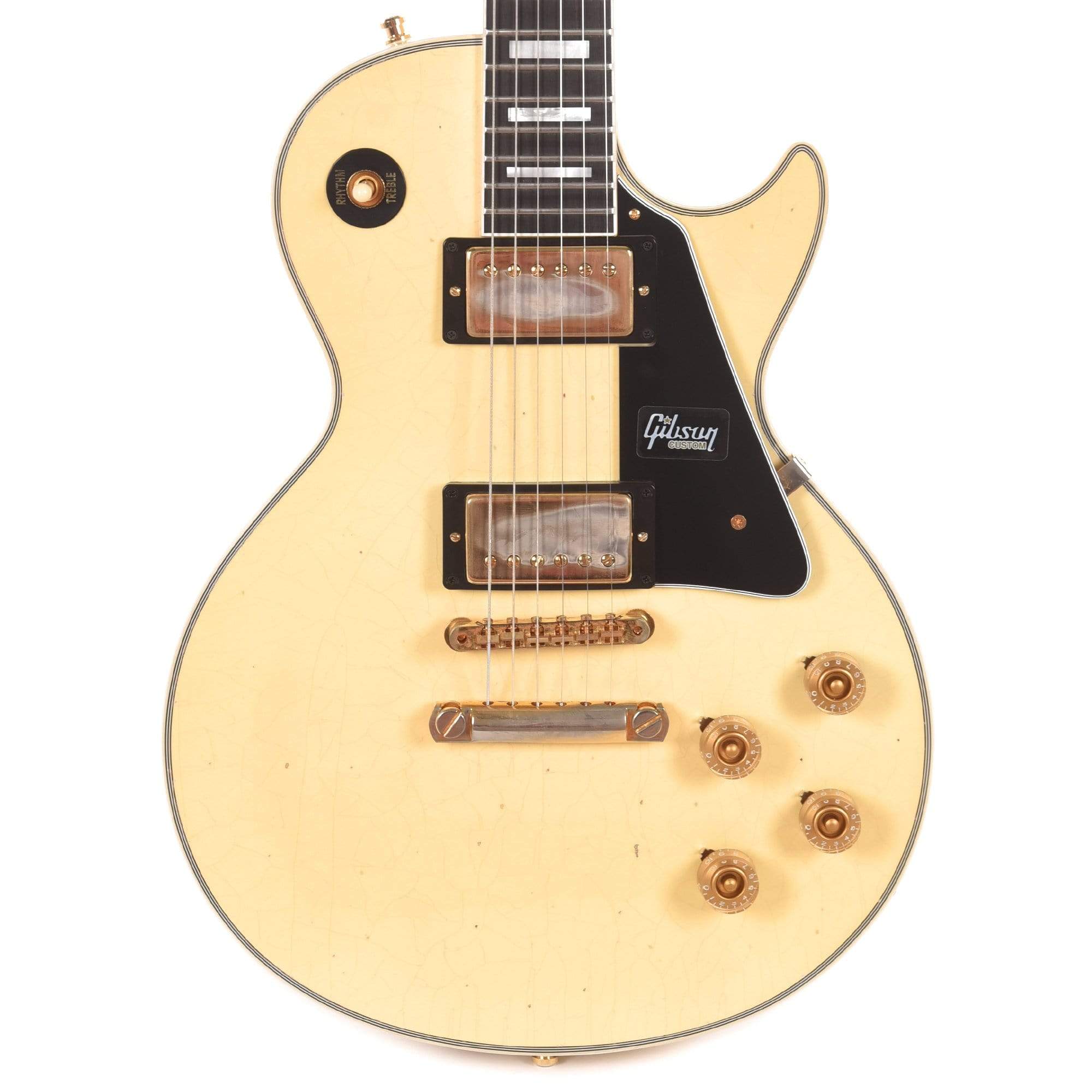 Gibson Custom 1974 Les Paul Custom Aged Classic White VOS