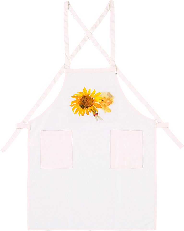 Chihiro Art Shop / ちひろエプロン 『ひまわりとあかちゃん』