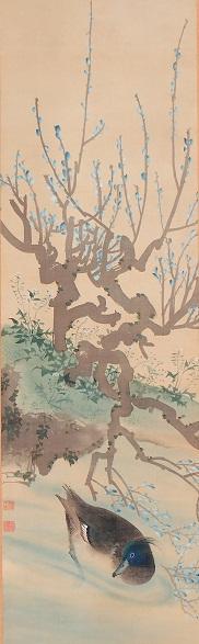 絹本著色 雪中小禽・柳下水禽図 立原杏所筆 - 教育委員会 - 水戸市