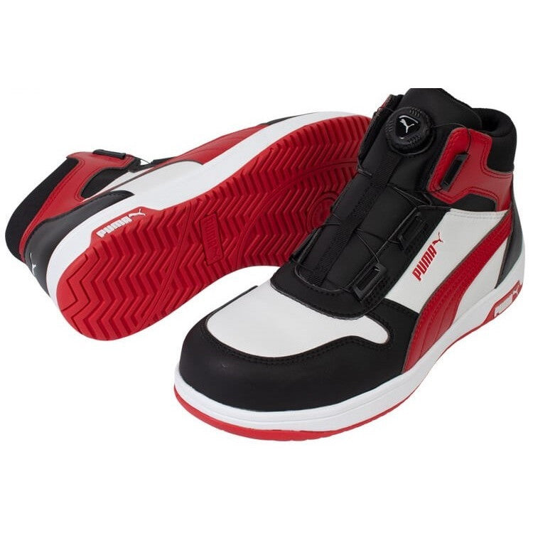 PUMA 安全靴 63.212.0 フロントコート ブラック＆ホワイト＆レッド