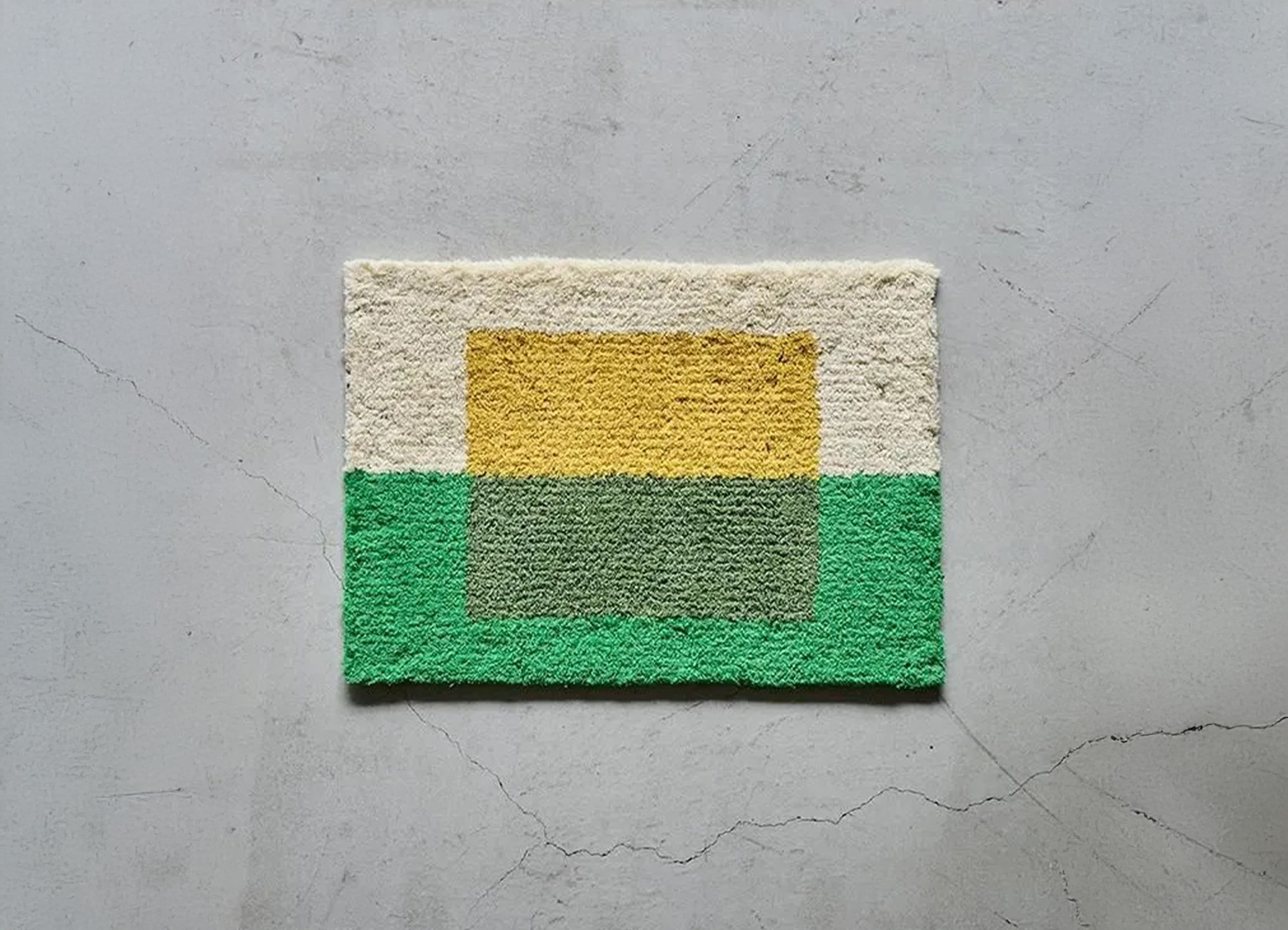 loomer / ルーマー】Tufting Art Rug Long ラグ / Yellow × Greenの