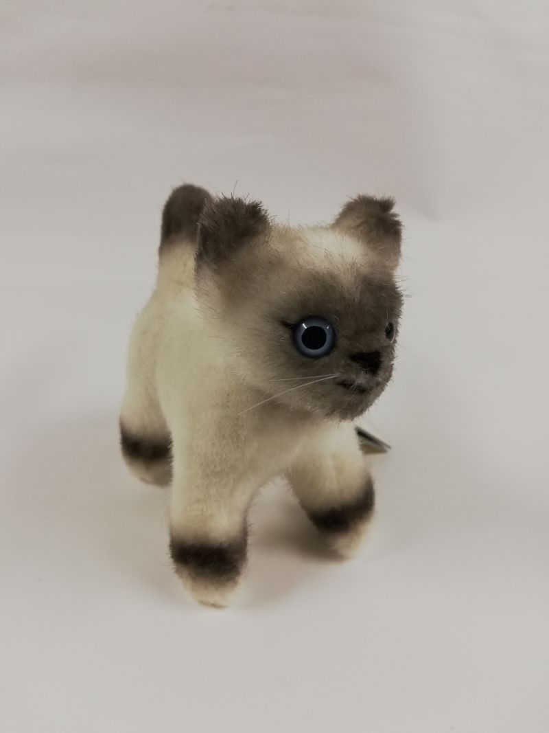 ケーセン（koesen） マスコットシャム猫／立ち(14cm): 木のおもちゃ