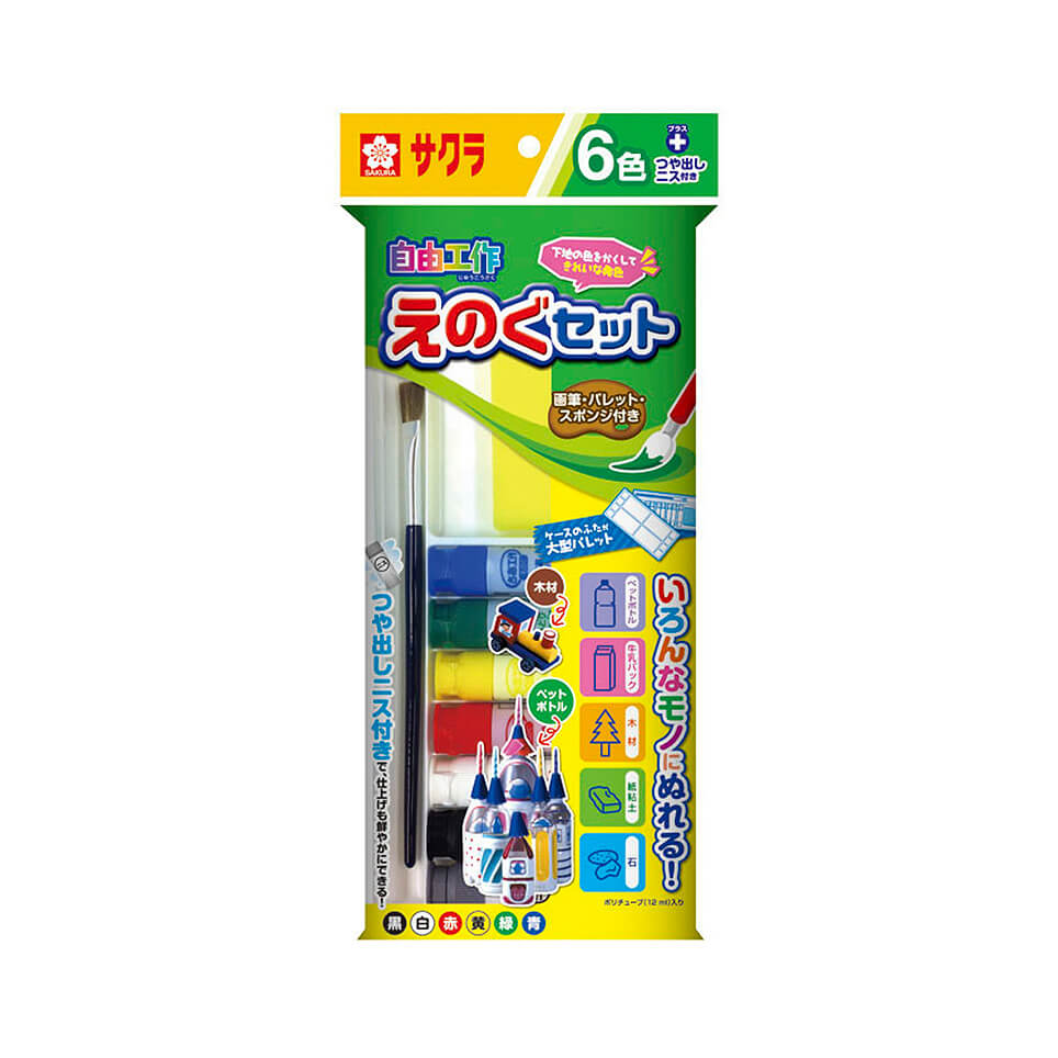 さあ工作えのぐセットA6色（12ml）｜さあ工作えのぐセット