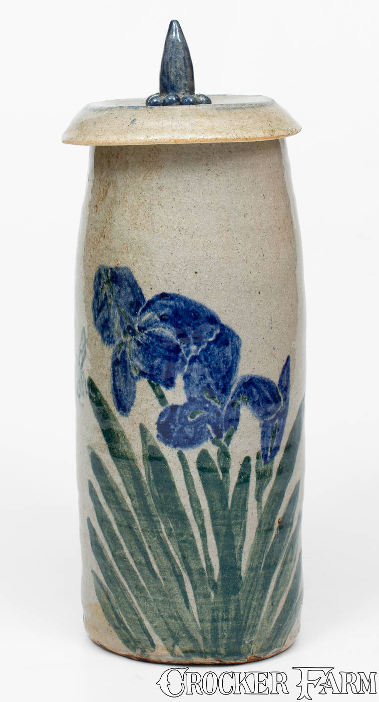Exceptional Large Lidded Vase attrib. Arie Meaders, Cleveland