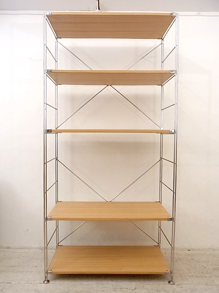 MUJI無印良品【ステンレスユニットシェルフ】タモ材棚板買取専門
