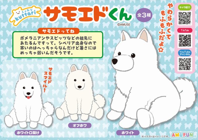 ≪9月の新商品≫くったりサモエドくん-NEW ITEM！｜アミューズ最新情報