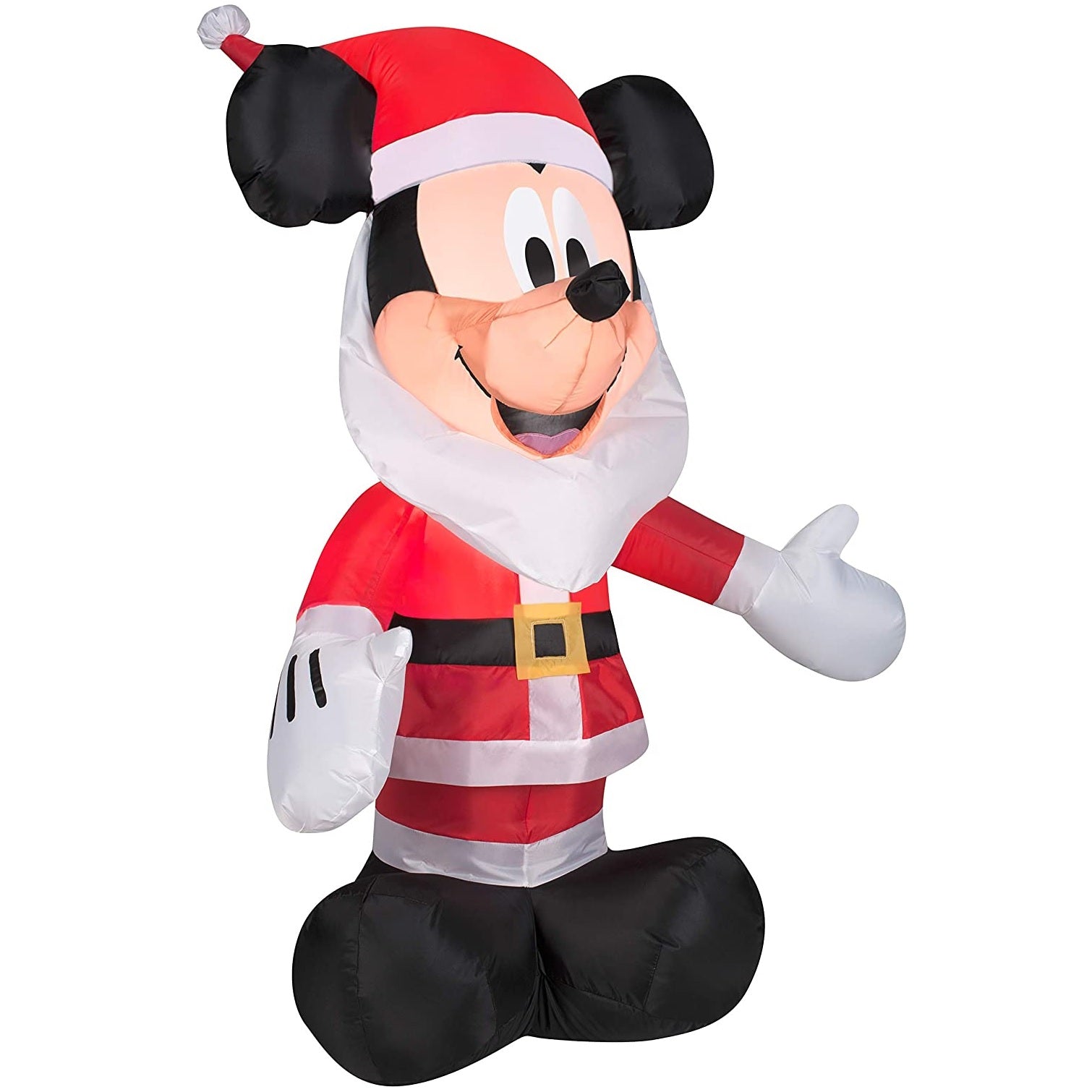 Mickey Mouse with Santa Beard Inflatable Disney Holiday Decor