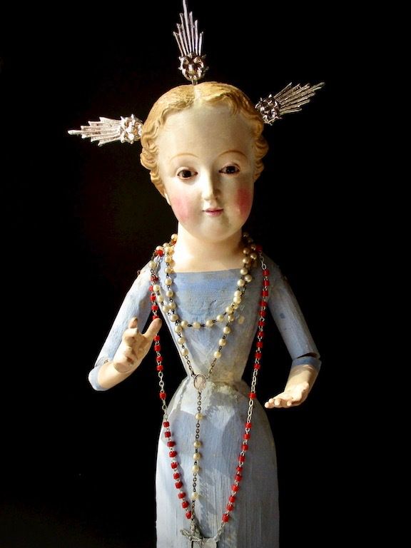 スペイン彩色木彫「プラハの幼子イエス」