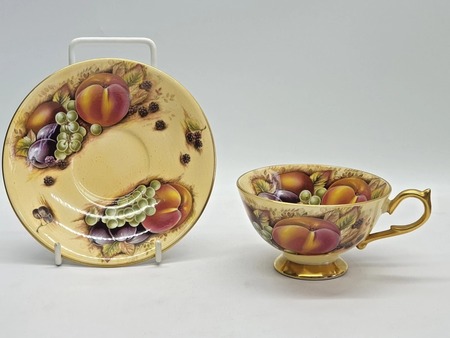 Aynsley Orchard Fruit Tea Cup and Saucer