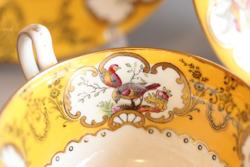 エインズレイ ティーセット5客、ミルク、シュガー - Antiques Violetta