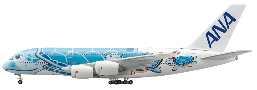 NH40079 1:400 A380 JA381A FLYING HONU ANA ブルーダイキャストモデル