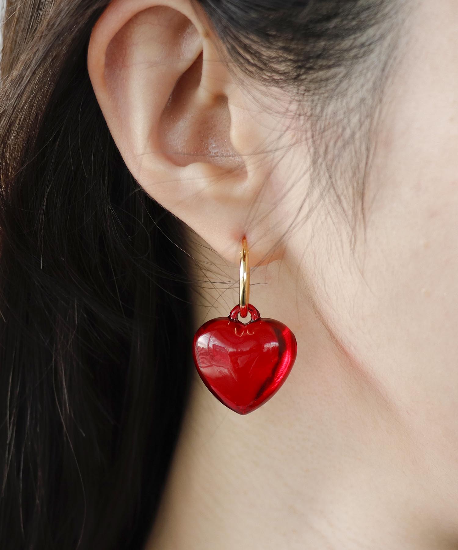 カラフルハートフープピアス | AND ON JIONE STORE（アンドオン