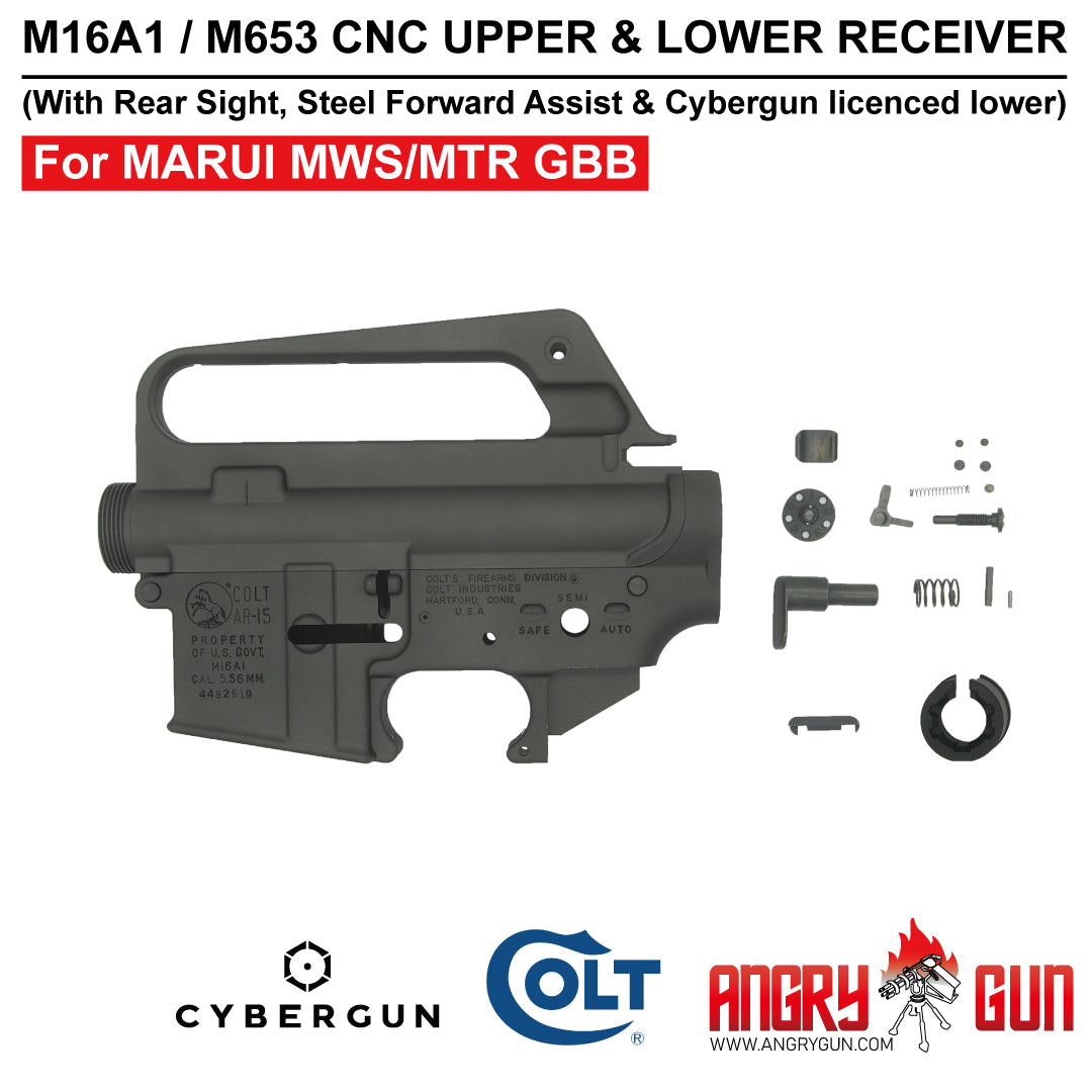 ANGRY GUN COLT M16A1 / M653 CNC UPPER & LOWER RECEIVER FOR MARUI TM MW
