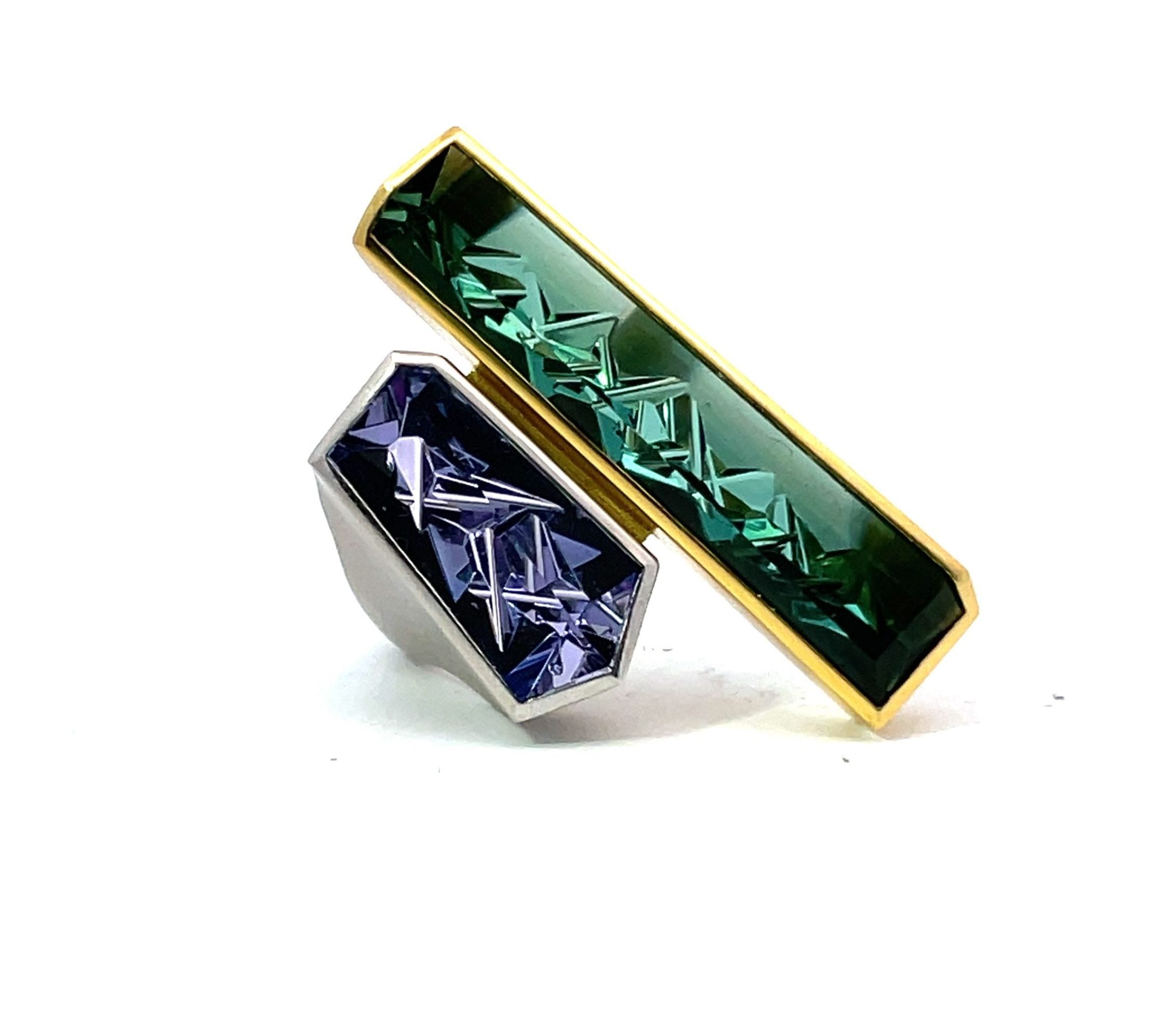 Tom Munsteiner: Tourmaline and Tanzanite Ring – aaronfaber