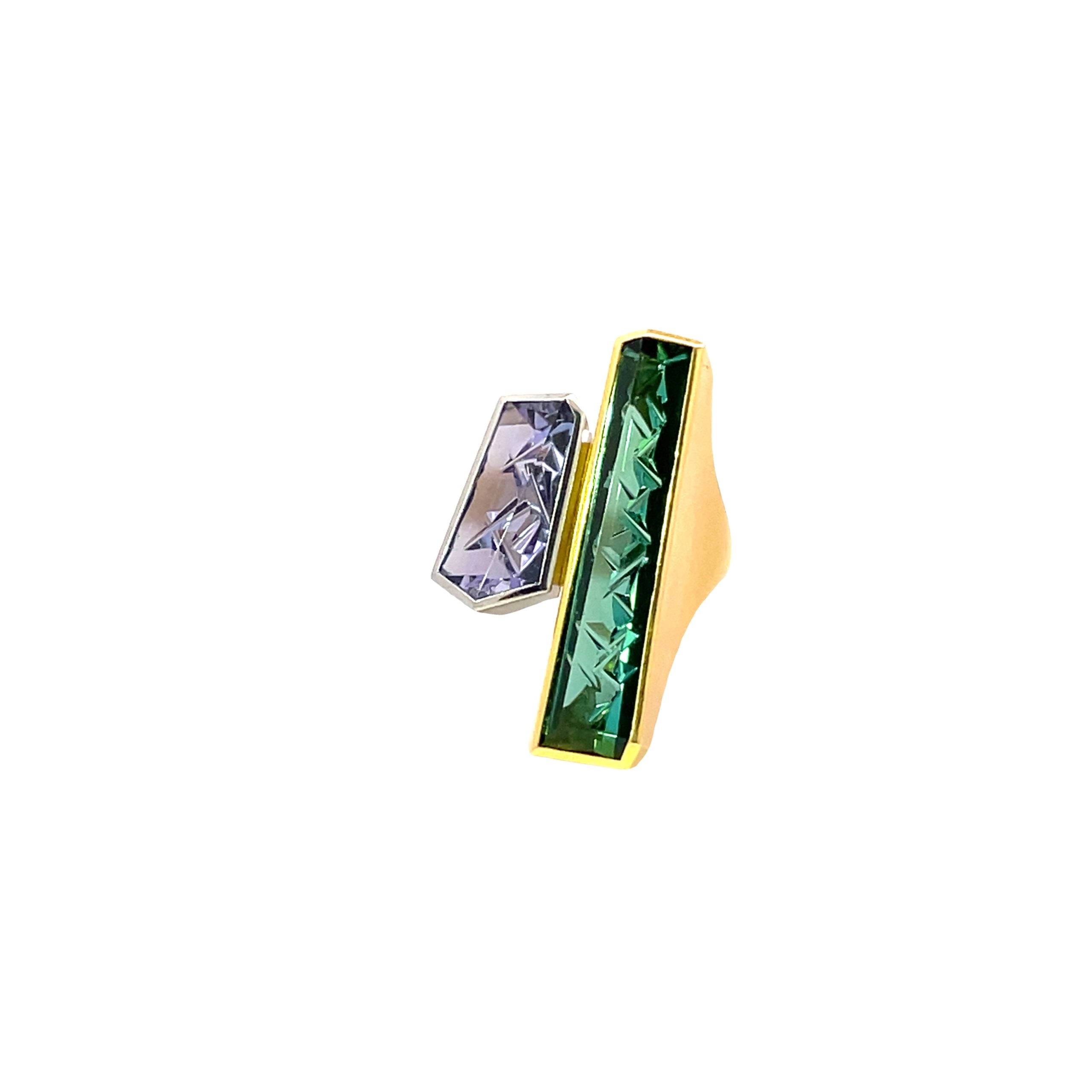 Tom Munsteiner: Tourmaline and Tanzanite Ring – aaronfaber